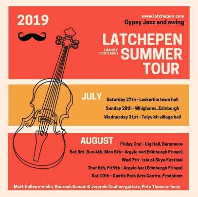 Latchepen gypsy jazz & swing summer tour 2019