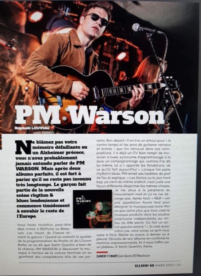 PM Warson in French magazine Illico!