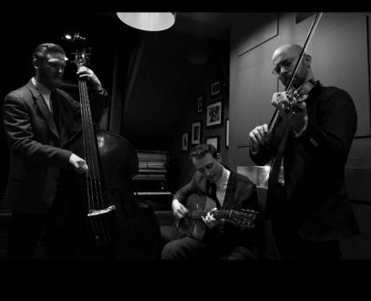 Jazz musicians Pete Thomas, Harry Diplock, Matt Holborn - photographer Ben Danzig