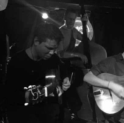 Andrea Todesco and Pete Thomas with the Nocturne Trio at Kansas Smitty's